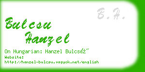 bulcsu hanzel business card